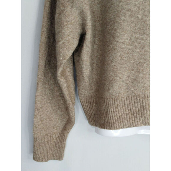 J. Crew Tan Sweater Polo in Extra-Soft Yarn Pullover Cabincore Women's XL - Picture 4 of 8
